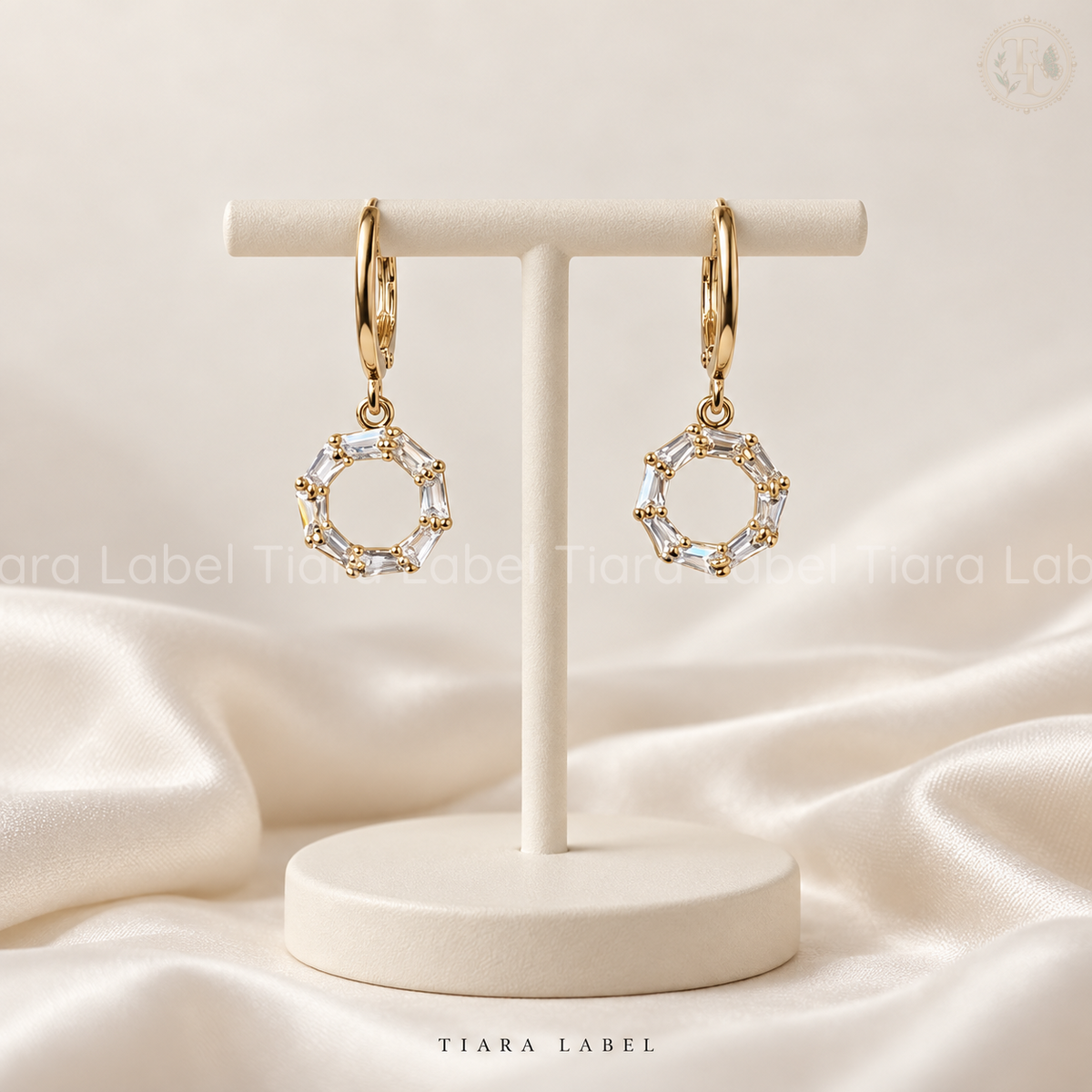 Octagon Glow Anti-Tarnish Hoop Earrings