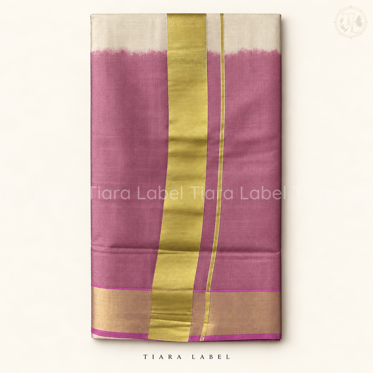 Half and Half Tie-Dye Kasavu Saree
