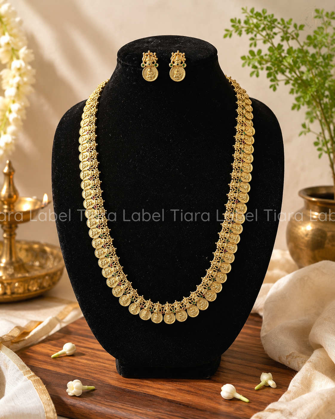 Lakshmi Kaasu Mala Long Necklace Set