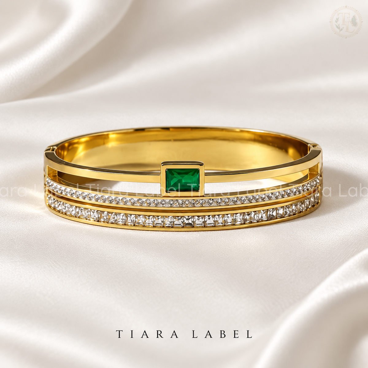 Emerald Sparkle Anti-Tarnish Bracelet for Teens