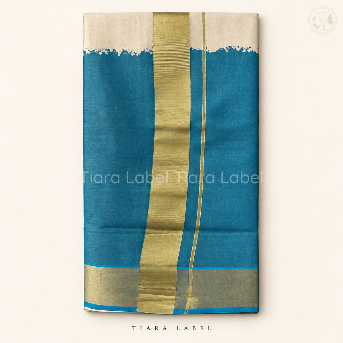 Half and Half Tie-Dye Kasavu Saree