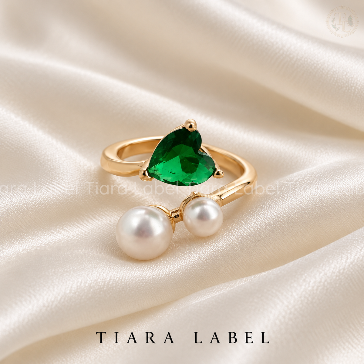 Heart & Pearl Open Ring