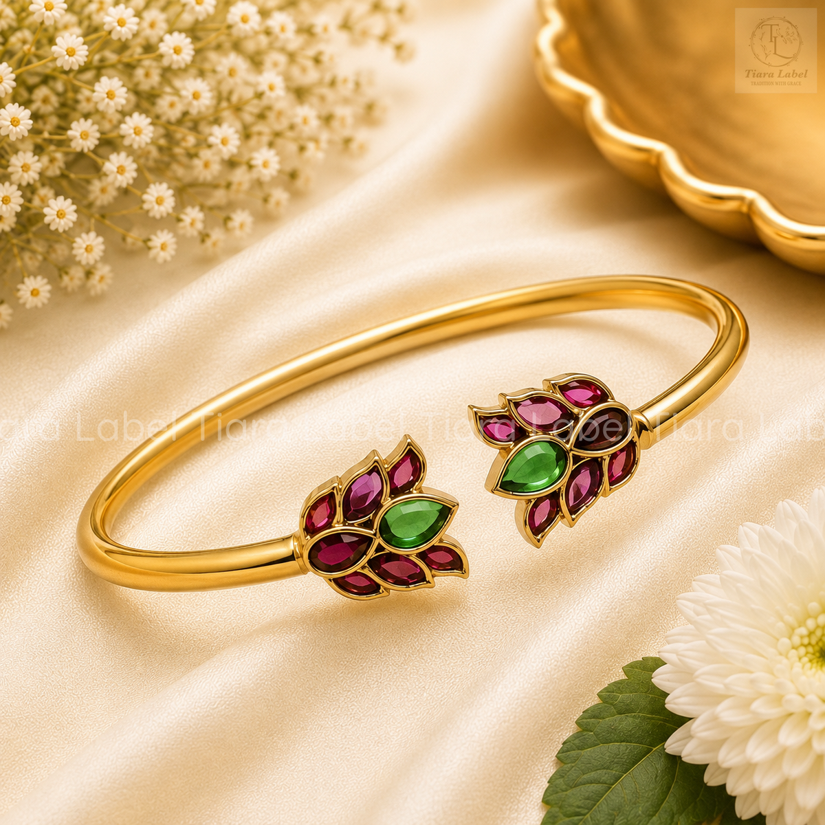 Traditional Adjustable Open Cuff Bracelet