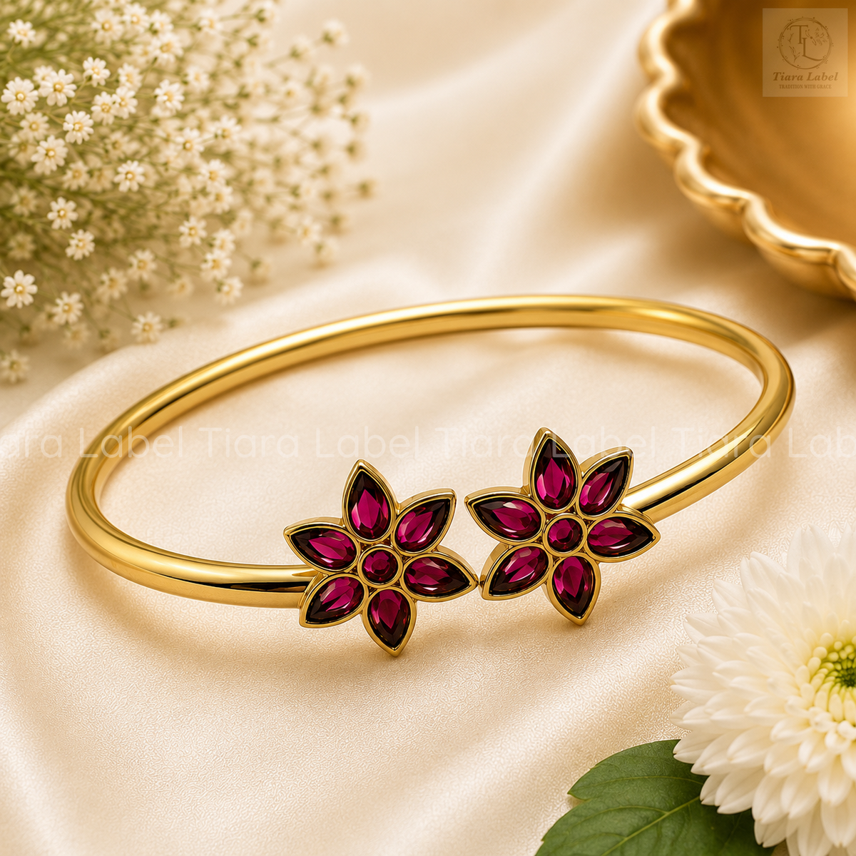 Traditional Adjustable Open Cuff Bracelet