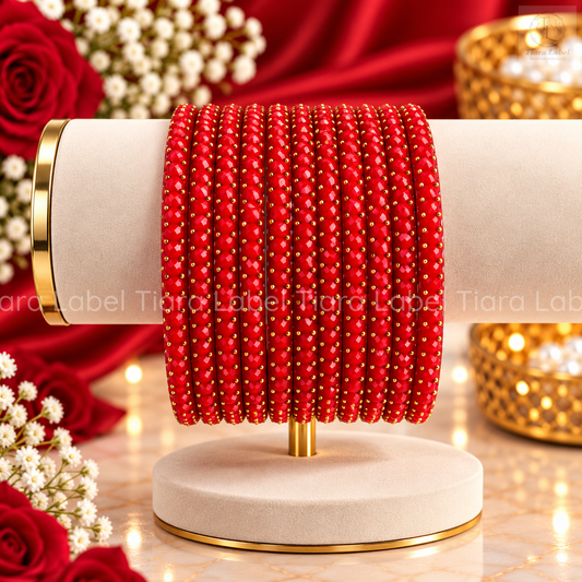 Diamond Dots Glass Bangle