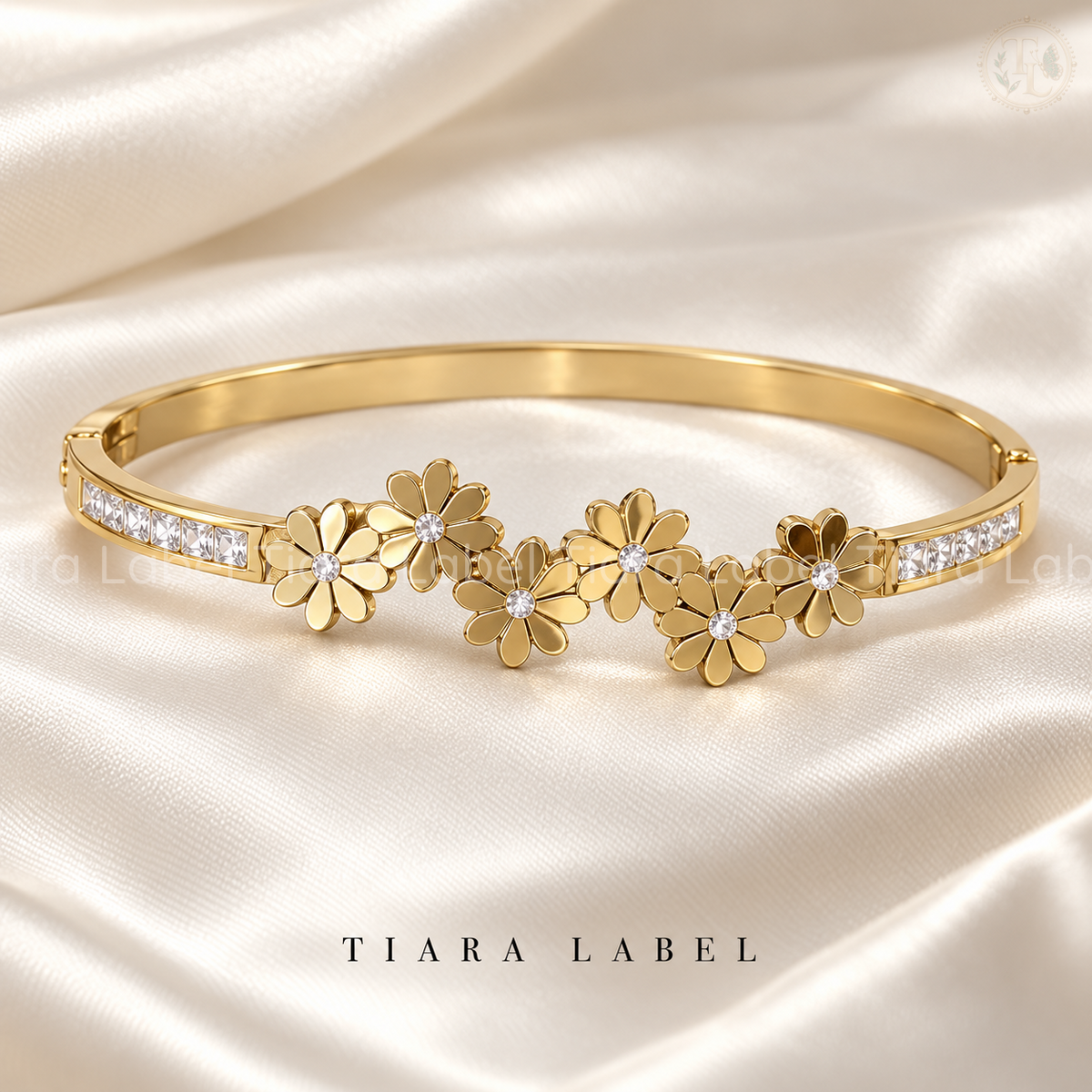 Daisy Bloom Crystal Anti-Tarnish Bracelet for Teens