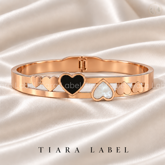Harmony Hearts Rose-Gold Bracelet