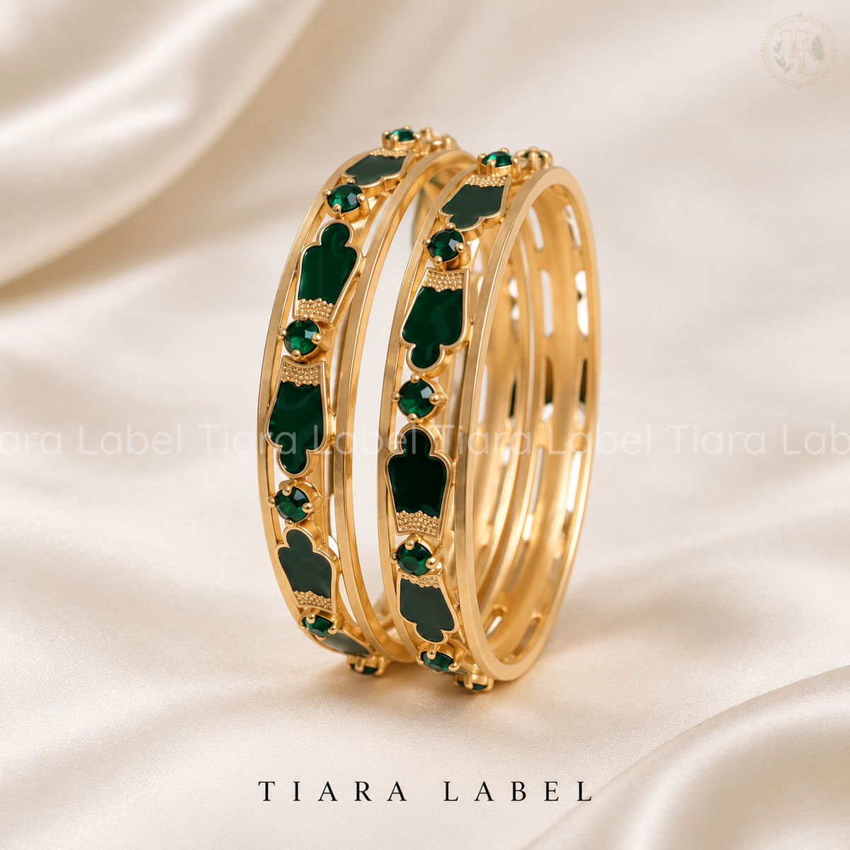 Royal Meenakari & Stone Gold-Plated Bangle Set