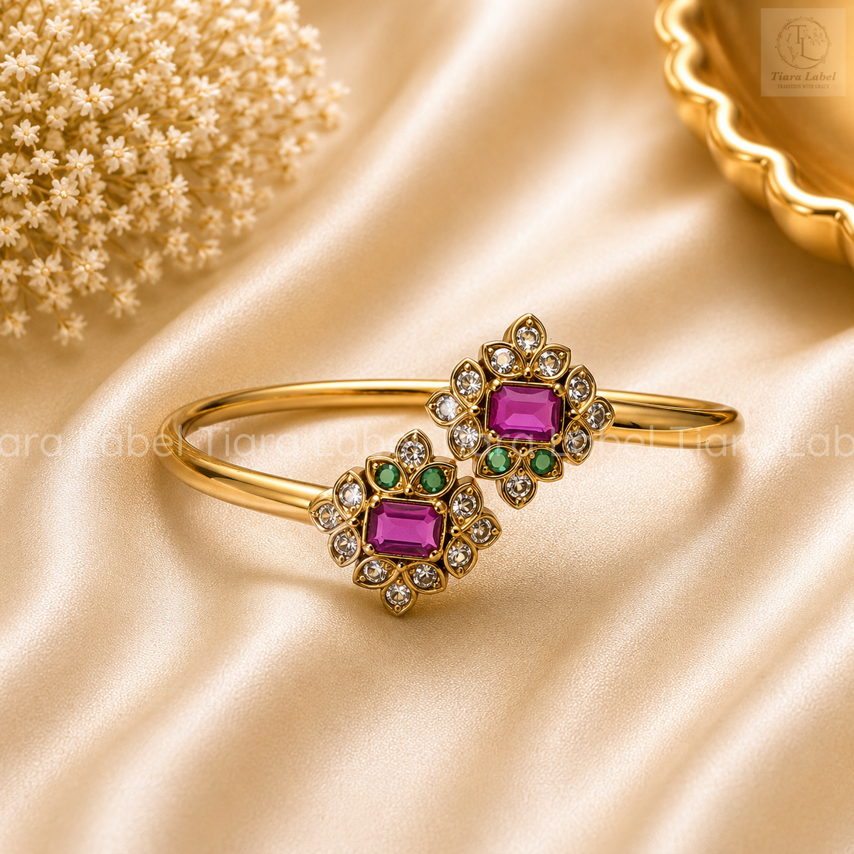 Traditional Adjustable Open Cuff Bracelet