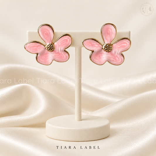 Blush Blossom Anti-Tarnish Stud Earrings