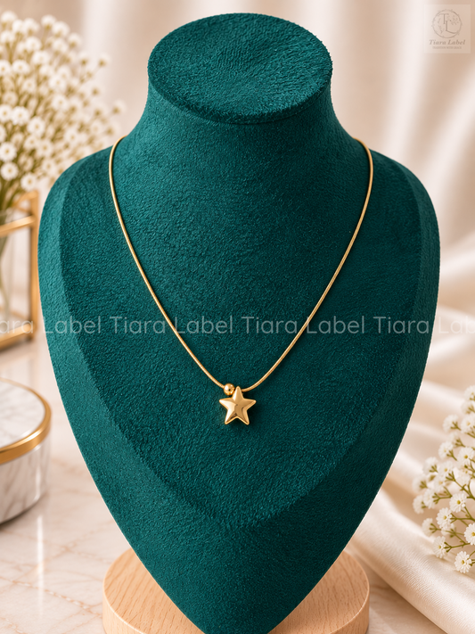 Polished Star Anti-Tarnish Pendant Necklace