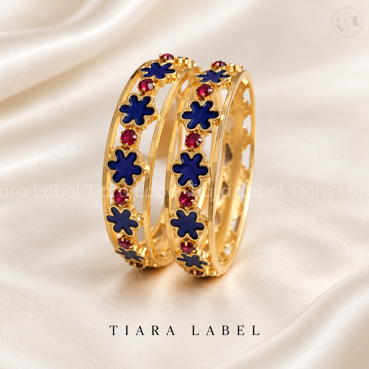 Royal Meenakari & Stone Gold-Plated Bangle Set
