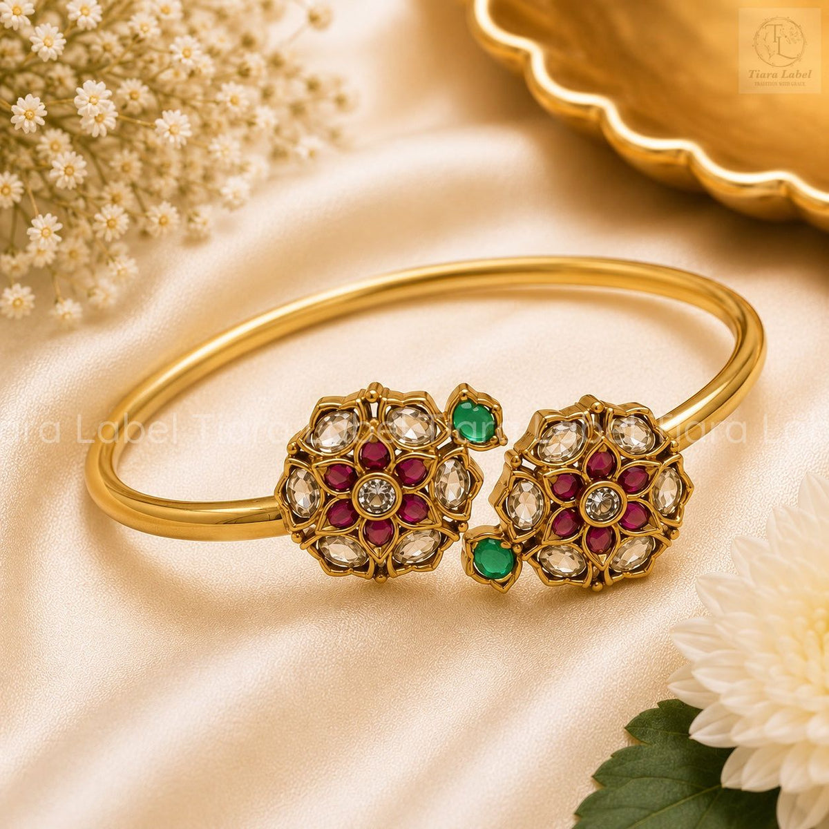 Traditional Adjustable Open Cuff Bracelet
