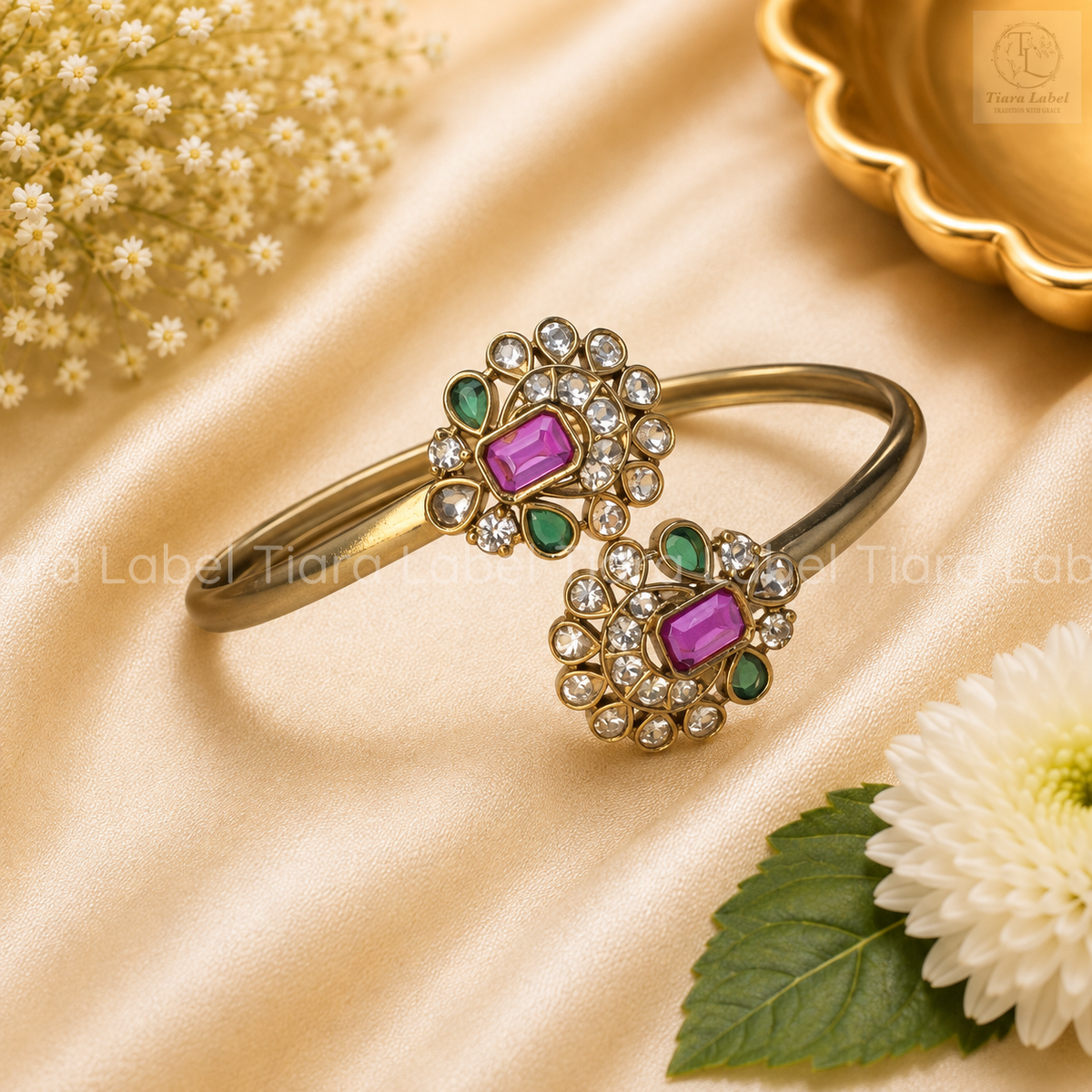 Traditional Adjustable Open Cuff Bracelet