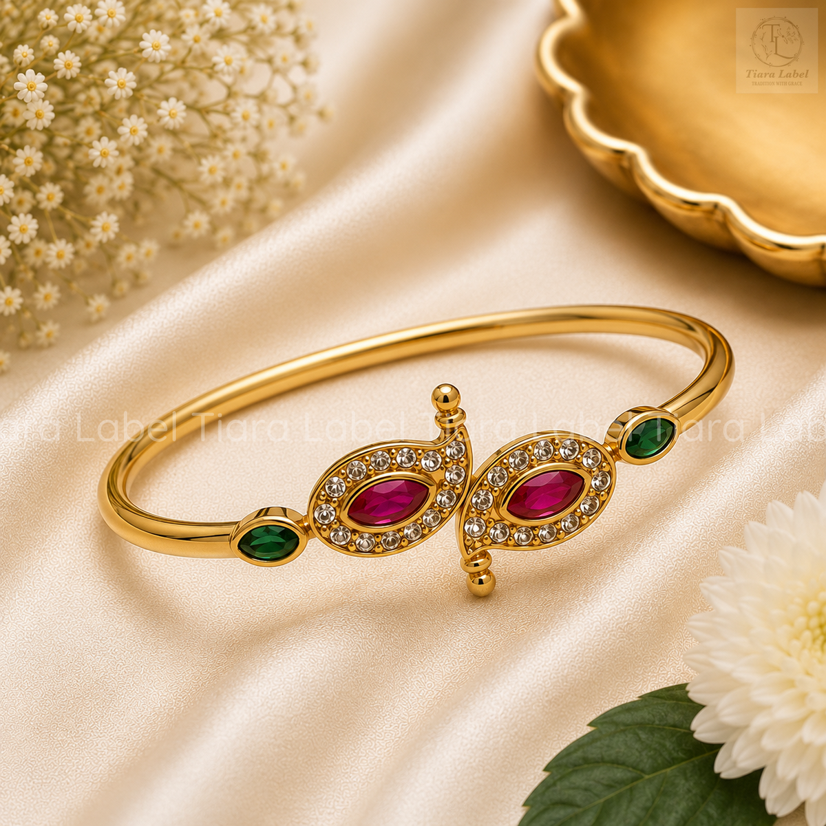 Traditional Adjustable Open Cuff Bracelet
