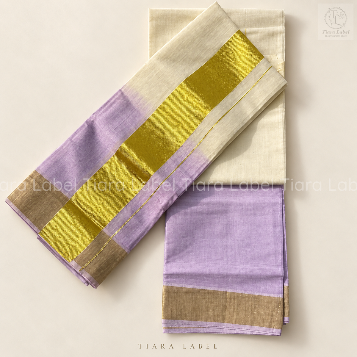 Tie-Dye Kasavu Set Mundu