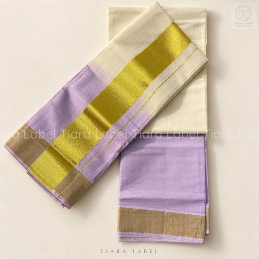 Tie-Dye Kasavu Set Mundu