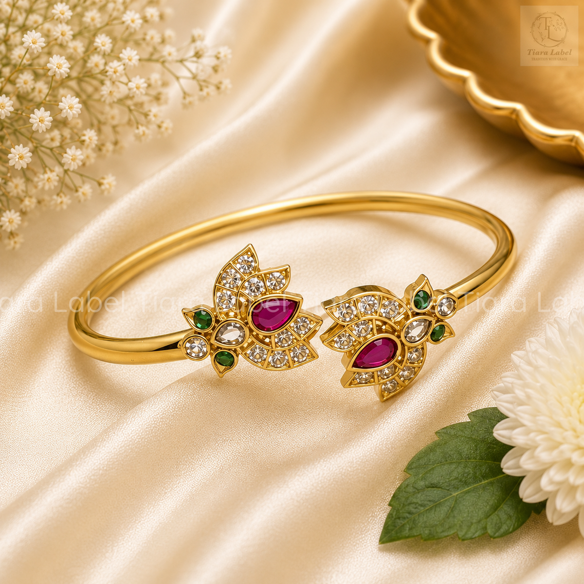 Traditional Adjustable Open Cuff Bracelet