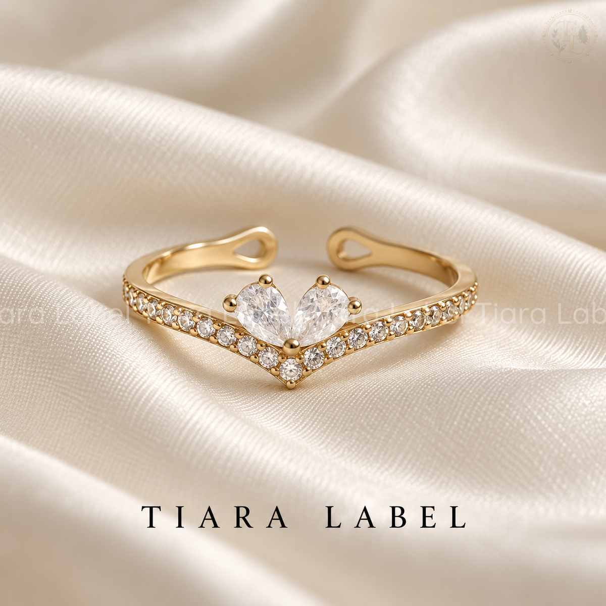 Princess Chevron Open Ring