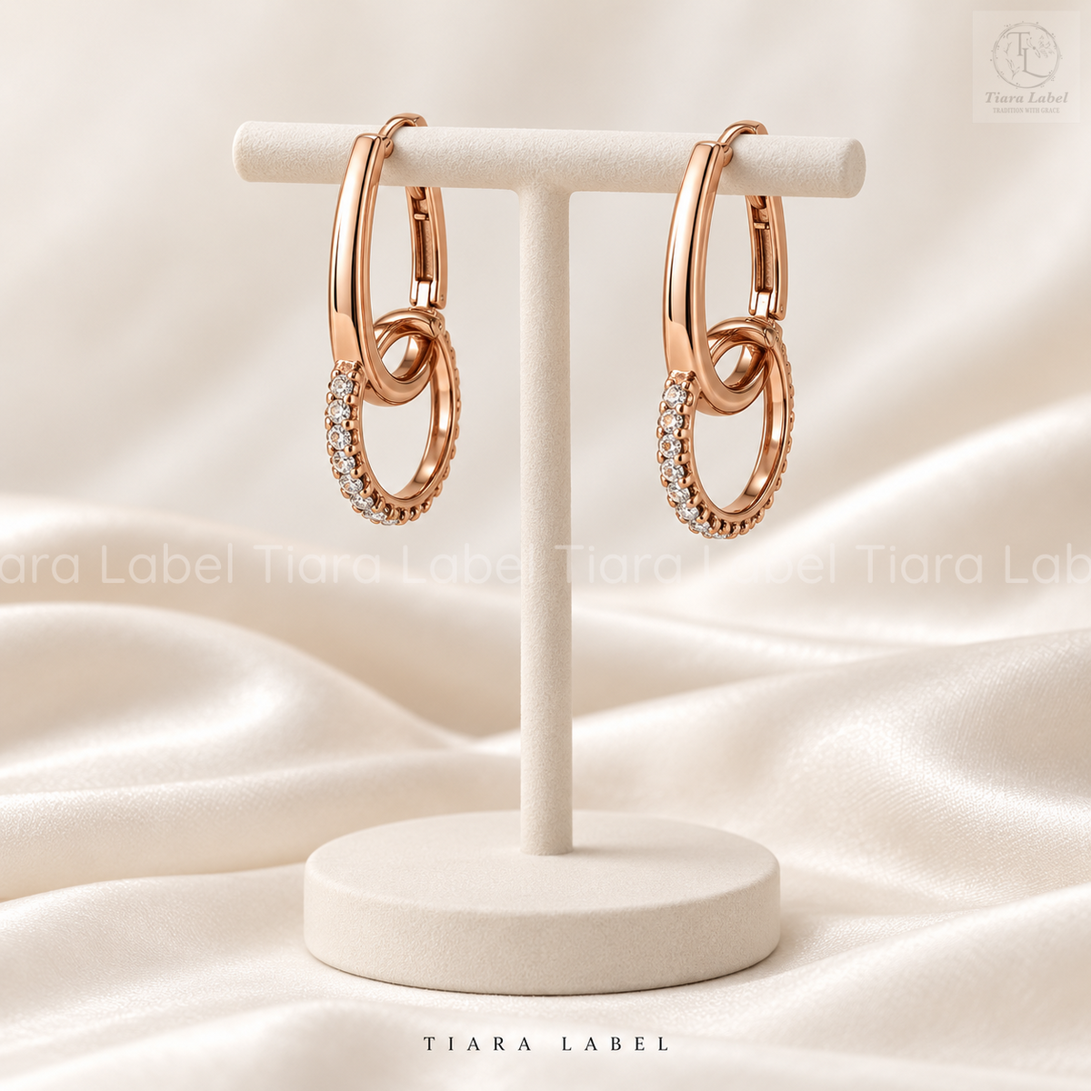 Rose Glow Double-Hoop Earrings