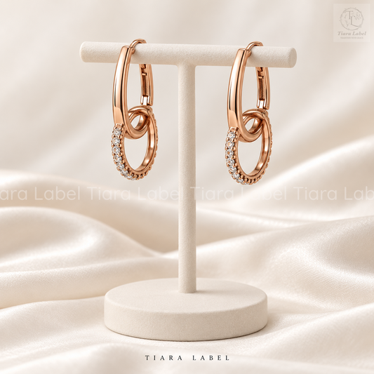 Rose Glow Double-Hoop Earrings